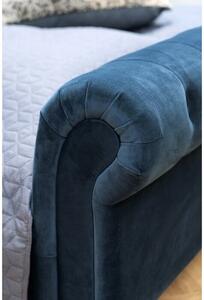 Čalúnená posteľ Marilyn 180x200, modrá, bez matraca