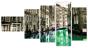 Obraz ulice Amsterdamu (Obraz 110x60cm)