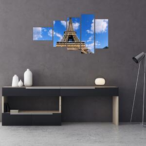 Eiffelova veža - moderný obraz (Obraz 110x60cm)