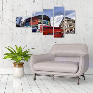 Červený autobus v Londýne - obraz (Obraz 110x60cm)