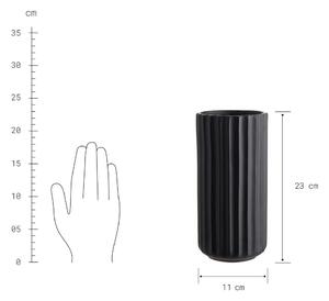 LIV Keramická váza 20 cm - čierna