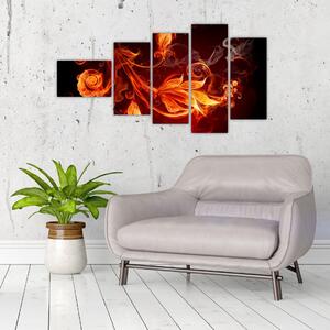 Abstraktné oheň - obraz (Obraz 110x60cm)