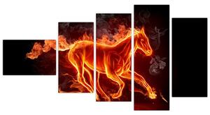 Obraz horiace kôň (Obraz 110x60cm)