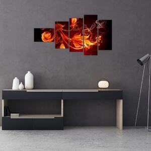 Abstraktné oheň - obraz (Obraz 110x60cm)