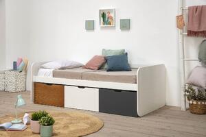 MUZZA Detská posteľ redona s úložným priestorom 90 x 190 cm viacfarebná