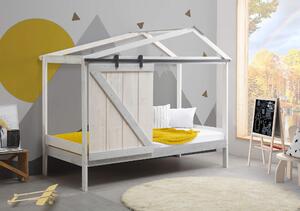 MUZZA Detská posteľ alar 90 x 190 cm svetlosivá