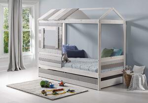 MUZZA Detská posteľ sia 90 x 200 cm svetlosivá