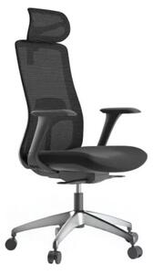 MERCURY Ergonomická stolička WISDOM čierna/čierny plast