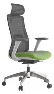 MERCURY Ergonomická stolička WISDOM zelená/sivý plast