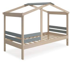 MUZZA Detská posteľ elana 90 x 190 cm prírodná/zelená