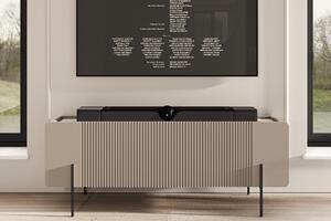 TV stolík Malmi 150 cm - kašmírová / crema bianca / čierna