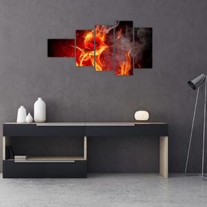 Obraz abstraktného ohňa (Obraz 110x60cm)