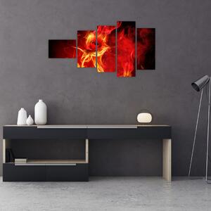 Oheň - abstraktný obraz (Obraz 110x60cm)