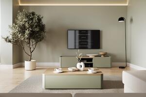 Konferenčný stolík Elivo 100x60 cm so zásuvkami - eukalyptus / dub baltic dune