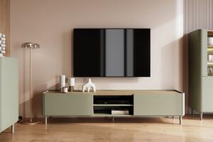 TV stolík Elivo 220 cm na nožičkách - eukalyptus / dub baltic dune