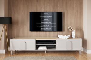 TV stolík Amilio 220 cm na nožičkách - kašmírová / dub olejovaný
