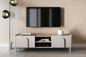 TV stolík Amilio 170 cm na nožičkách - kašmírová / dub olejovaný
