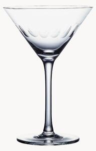 Ručne fúkané krištáľové poháre na martini Lens, 2 ks