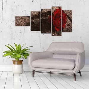 Abstraktný obraz ruže na stenu - obraz (Obraz 110x60cm)