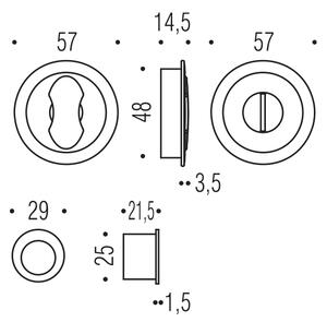 COLOMBO CB - SET NA POSUVNÉ DVERE ONE - R WC