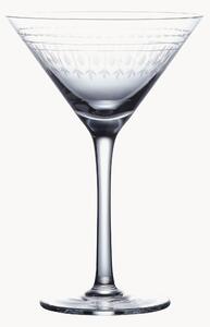 Ručne fúkané krištáľové poháre na martini Ovals, 2 ks
