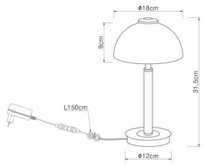 Globo 21953N - stmievateľná dotyková stolová lampa ULDIN LED/7W/230V 3000K matný chróm