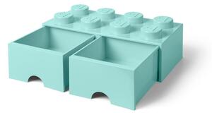 Mentolovozelený úložný box s dvoma zásuvkami LEGO®