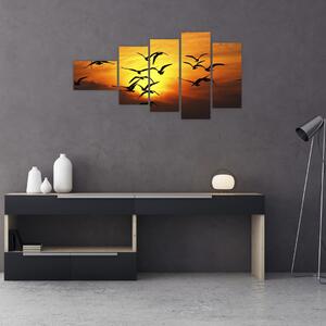 Obraz letiacich vtákov (Obraz 110x60cm)