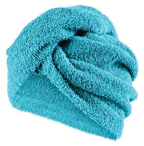XPOSE® Froté turban na vlasy VERONA - azúrový 30x75 cm