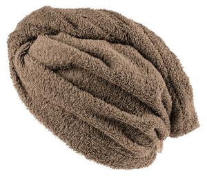 XPOSE® Froté turban na vlasy VERONA - kávový 30x75 cm