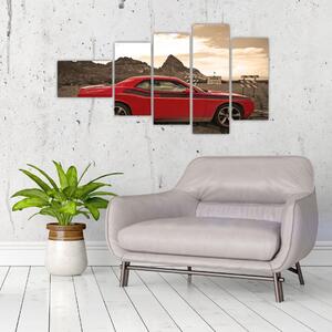 Červené auto - obraz (Obraz 110x60cm)