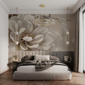 Tapety Krémový kvet a krivky, 3D fototapety, Fototapety 3d kvety, w08181v2 : Uwalls.sk