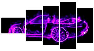 Obraz - horiace auto (Obraz 110x60cm)