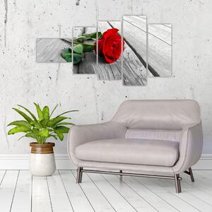 Moderný obraz - ruža (Obraz 110x60cm)