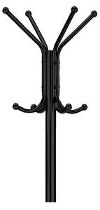 Kovový věšák Viborg chróm, 182 cm, čierna