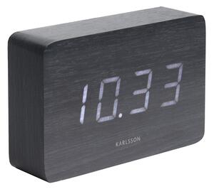 Karlsson 5653BK Dizajnové stolné hodiny s budíkom, 15 x 10 cm
