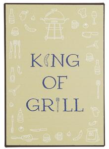 Plechová ceduľka King of Grill
