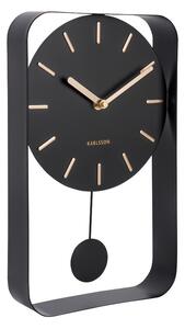 Karlsson Dizajnové kyvadlové nástenné hodiny 5796BK Karlsson 33cm