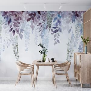 Tapety Kvetinový ornament vistárie, kvetinový, akvarel, modré a fialové farby, Fototapety s kvetmi, w01545v1 : Uwalls.sk