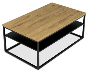 Industriálny konferenčný stôl s policou, 100 x 60 x 41 cm