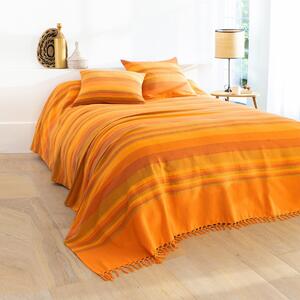 Blancheporte Tkaný pléd alebo prikrývka, pestrofarebné oranžová prehoz 150x150cm