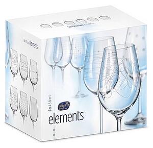 Crystalex poháre na víno VIOLA ELEMENTS 450 ml 6 ks