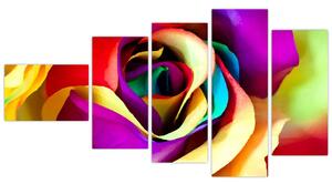 Abstraktný obraz ruže (Obraz 110x60cm)