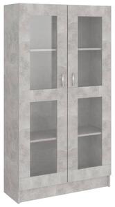 Vitrína, betónovo sivá 82,5x30,5x150 cm, drevotrieska