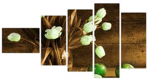Tulipány vo váze - obraz (Obraz 110x60cm)