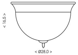 BRILAGI - Stropné svietidlo FRESCO 2xE27/40W/230V priemer 28 cm matný chróm
