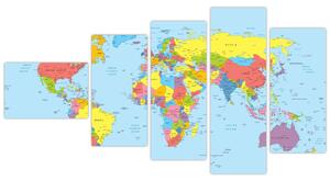 Mapa sveta - obraz (Obraz 110x60cm)