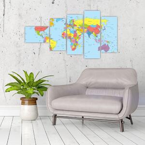Mapa sveta - obraz (Obraz 110x60cm)