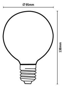 Rabalux 79220 - LED Žiarovka FILAMENT G95 E27/6W/230V 3000K