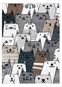 Dywany Łuszczów Detský kusový koberec Fun Gatti Cats multi - 140x190 cm